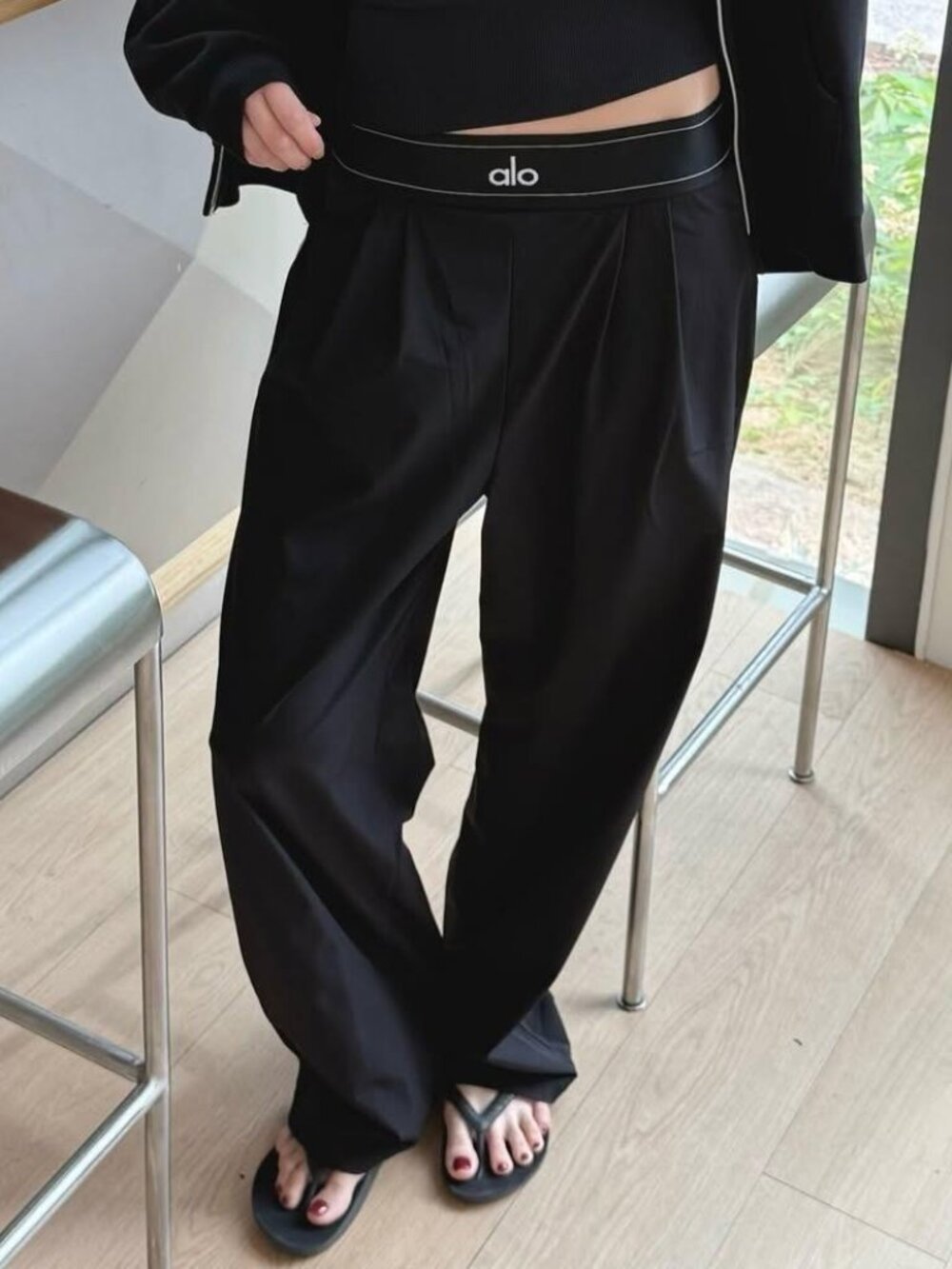 👩🎨ALO Yoga Suit Up Black Trouser NWT Regular 30" Inseam🧗♀️